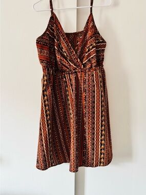 Boho Stripe Spaghetti Strap Dress